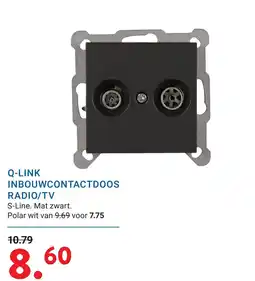 Kluswijs Q-LINK INBOUWCONTACTDOOS RADIO/TV aanbieding