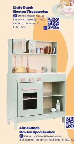 Bol.com Little Dutch Houten Theeservies aanbieding
