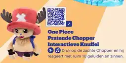 Bol.com One Piece Pratende Chopper Interactieve Knuffel aanbieding