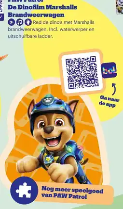 Bol.com PAW Patrol De Dinofilm Marshalls Brandweerwagen aanbieding