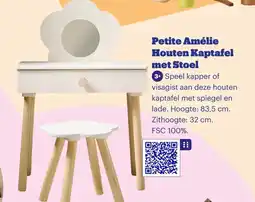 Bol.com Petite Amélie Houten Kaptafel met Stoel aanbieding