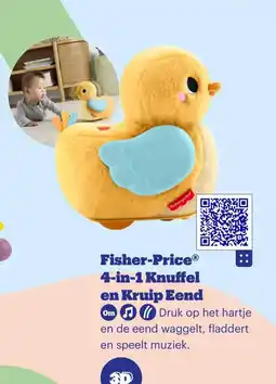 Bol.com Fisher-Price 4-in-1 Knuffel en Kruip Eend aanbieding