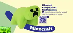 Bol.com Minecraft Creeper 2-in-1 Knuffelkussen aanbieding