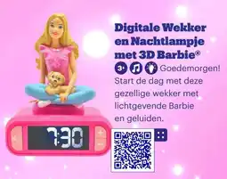 Bol.com Barbie Digitale Wekker en Nachtlampje met 3D Barbie aanbieding