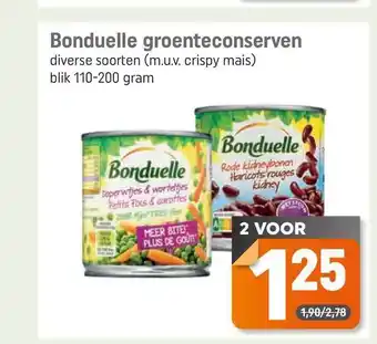 Dagwinkel Bonduelle groenteconserven aanbieding