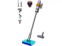 MediaMarkt Dyson V15 Detect + Car Cleaning Kit Submarine Head - Steelstofzuiger Accuduur 60 Min Geel/nikkel aanbieding