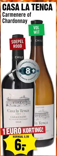 Dirck 3 Casa la Tenca Carmenere of Chardonnay aanbieding