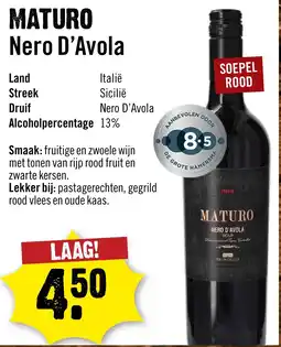 Dirck 3 Maturo Nero D'Avola aanbieding
