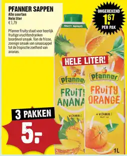 Dirck 3 Pfanner sappen aanbieding
