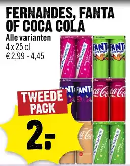 Dirck 3 fernandes, fanta of coca cola aanbieding