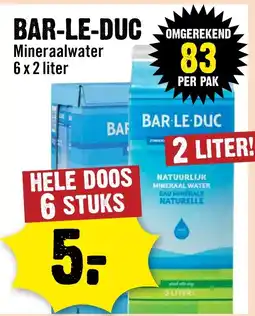 Dirck 3 bar-le-duc mineraalwater aanbieding