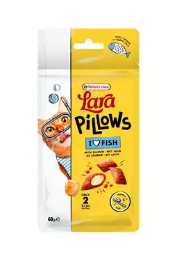 Pets Place Lara Pillows Happy Fur Treats - Kauwsnacks - Zalm 60 g aanbieding