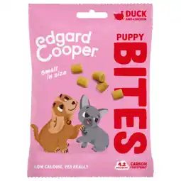 Pets Place Edgard&Cooper Bites Small Puppy Duck and Chicken - Kauwsnacks - 50 g aanbieding