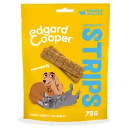 Pets Place Edgard&Cooper Stripes Turkey and Chicken - Kauwsnacks - 75 g aanbieding