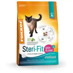 Pets Place Fokker Steri-Fit Skin & Coat - Kattenbrokken - 2,5 kg aanbieding