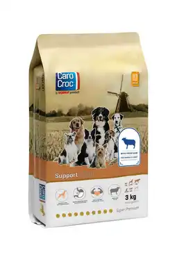 Pets Place CaroCroc Support - Hondenbrokken - Gevogelte&Lam&Rijst 3 kg aanbieding