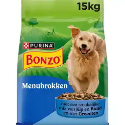 Pets Place Bonzo Menubrokken - Hondenbrokken - Kip&Rund&Groente 15 kg aanbieding