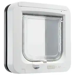 Pets Place Sureflap Microchip Kattenluik - Kattendeur - Grijs Wit aanbieding