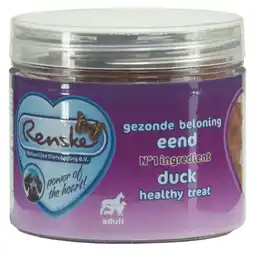 Pets Place Renske Gezonde Beloning Hartjes - Trainingssnacks - 100 g Eend aanbieding