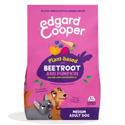 Pets Place Edgard&Cooper Plant-based Beetroot and Pumpkin Medium Adult - Hondenbrokken - 2,5 kg aanbieding