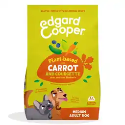 Pets Place Edgard&Cooper Plant-based Carrot and Courgette Medium Adult - Hondenbrokken - 2,5 kg aanbieding
