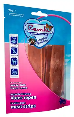 Pets Place Renske Vleesrepen - Verwensnacks - 70 g Lam&Groente aanbieding