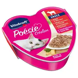 Pets Place Vitakraft Poésie Creation In Saus Alu - Natvoer - 85 g Kalfsvlees&Kaas aanbieding