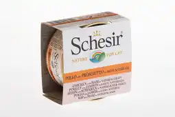Pets Place Schesir Kat Blik Natuurlijke Saus - Natvoer - 70 g Kip&Ham aanbieding