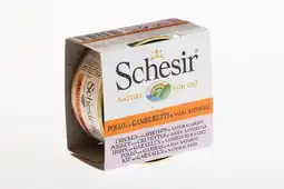 Pets Place Schesir Kat Blik Natuurlijke Saus - Natvoer - 70 g Kip&Garnaal aanbieding