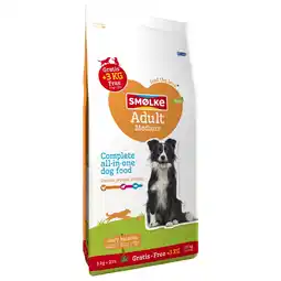 Pets Place Smølke Adult Medium Bonusbag - Hondenbrokken - Kip&Lam 15 kg aanbieding