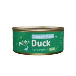 Pets Place Prins Chunky Paté - Natvoer - Eend 70 g aanbieding