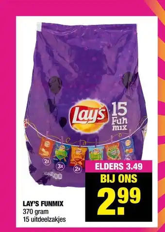 Big Bazar Lay's funmix 370 gram aanbieding