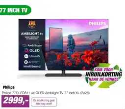 EP Philips 77OLED811 4k OLED Ambilight TV 77 inch XL aanbieding