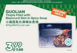 Amazing Oriëntal guolian tilapia fillet with beancurd skin in spicy soup aanbieding