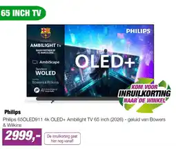 EP Philips Philips 65OLED911 4k OLED+ Ambilight TV 65 inch (2026) aanbieding