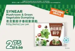 Amazing Oriëntal syneare mushroom & green vegetable dumpling aanbieding