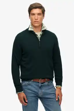 Wehkamp Superdry gebreide trui groen aanbieding