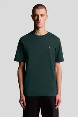 Wehkamp Lyle & Scott regular fit T-shirt - donkergroen aanbieding