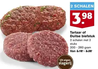 Hoogvliet Tartaar of duitse biefstuk 200-260g aanbieding