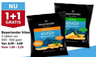 Hoogvliet Beyerlander frites 500-550g aanbieding