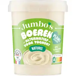 Jumbo Jumbo's Boeren Alternatief voor Yoghurt Naturel 400 g aanbieding