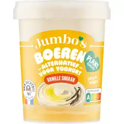 Jumbo Jumbo's Boeren Alternatief voor Yoghurt Vanille Smaak 400 g aanbieding