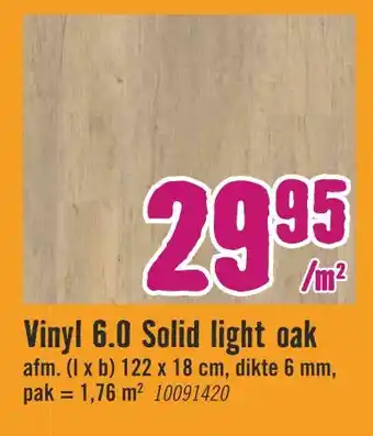 Hornbach Vinyl 6.0 solid light oak aanbieding