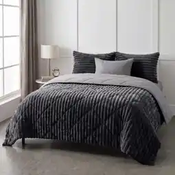 Action Lazy all-in-one dekbed ribstof - antraciet aanbieding