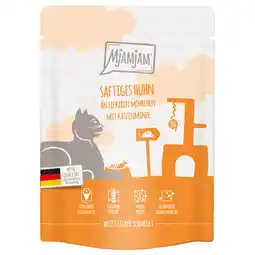 Zooplus 6x 300g MjAMjAM Squeeze Sappige Kip op Smakelijke Wortels Kattenvoer Nat aanbieding