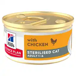 Zooplus 24x85g Huhn Hill's Science Plan Adult Sterilised Mousse Katzennassfutter aanbieding