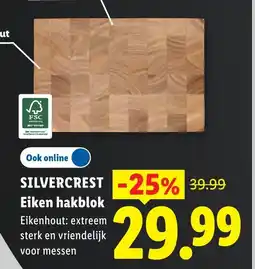 Lidl Silvercrest Eiken hakblok aanbieding