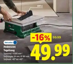 Lidl Parkside Tegelzaag aanbieding
