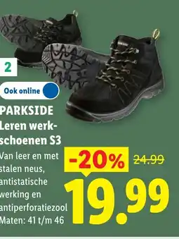 Lidl Parkside Leren werkschoenen S3 aanbieding