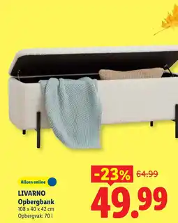 Lidl Livarno Opbergbank aanbieding
